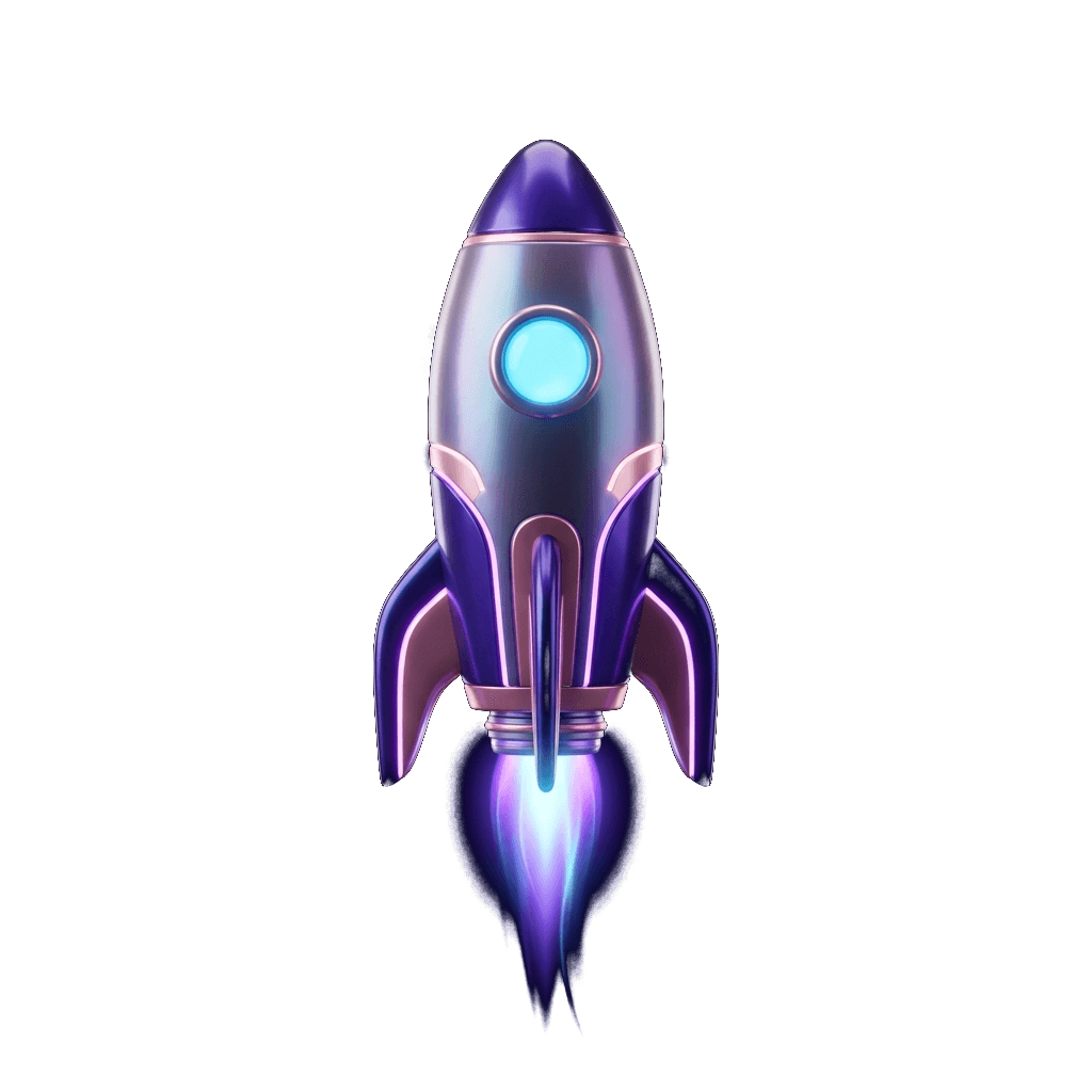 3D Space Rocket Hovering