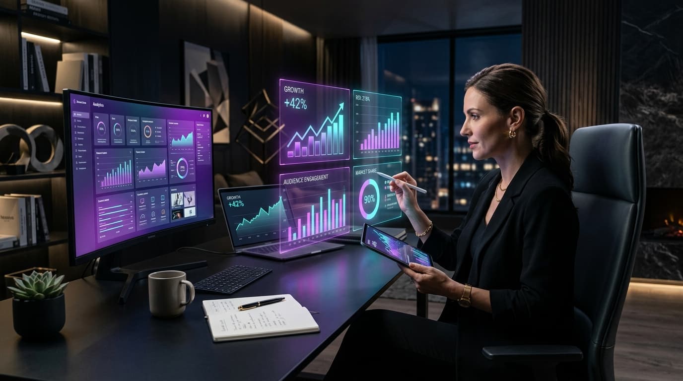 Creative business strategy and growth analytics dashboard